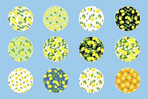 Watercolor lemon fruit clipart in Illustrations - product preview 3