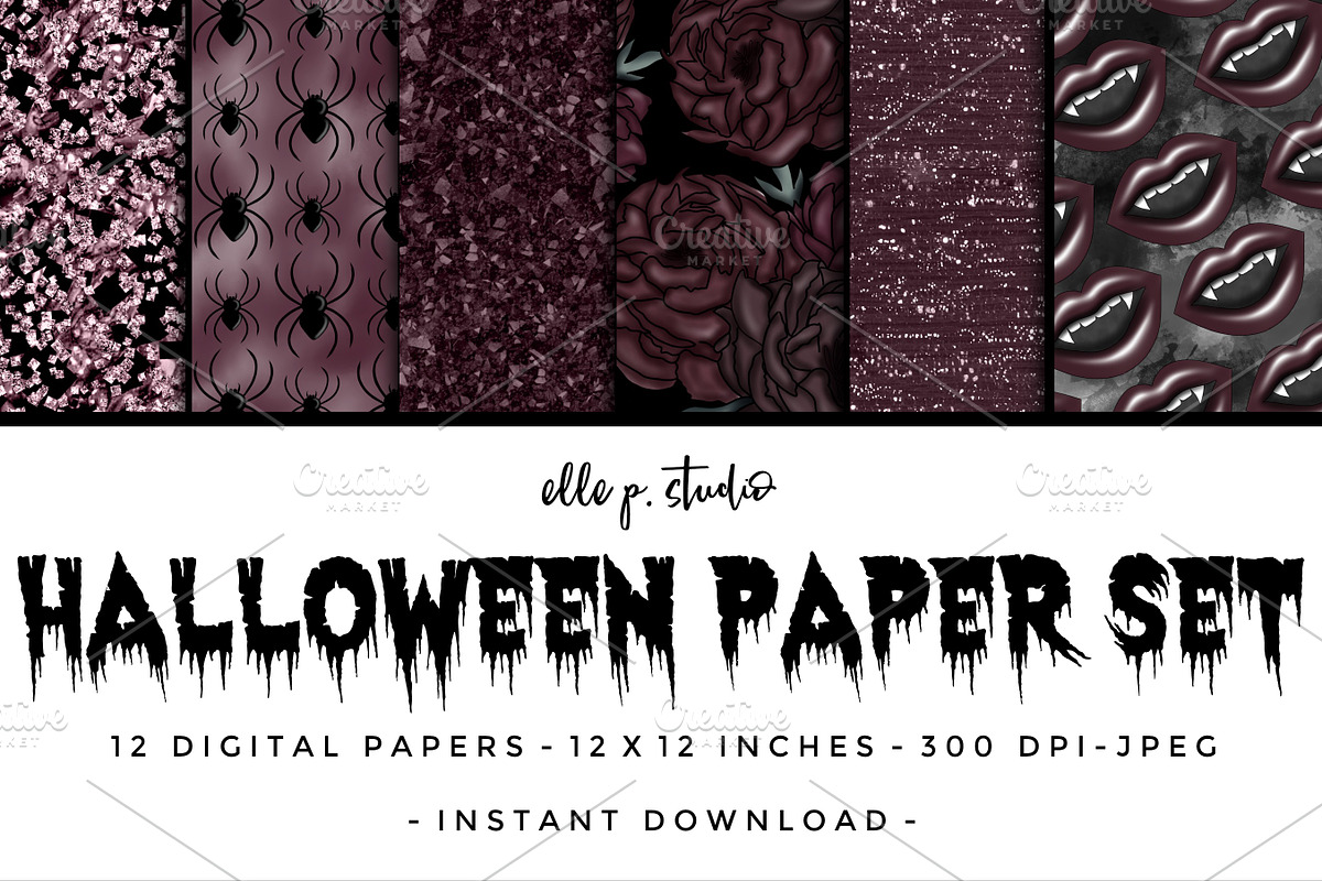 Halloween Black Magic Patterns in Patterns - product preview 8