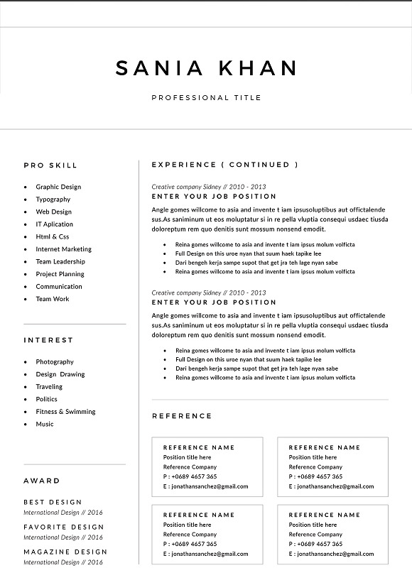 Resume Template/CV in Resume Templates - product preview 4