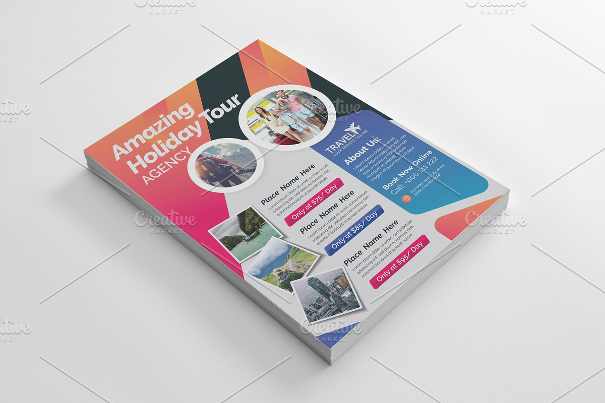 Tour & Travel Flyer in Flyer Templates - product preview 8