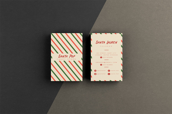 Santa Pop Business Cards in Business Card Templates - product preview 2