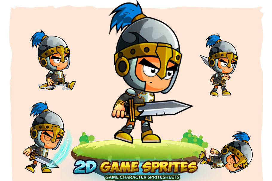 Knight 001 2D Game Character Sprites