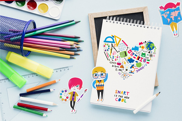 Back to school clip-art collection in Illustrations - product preview 4