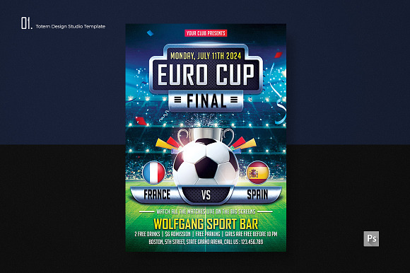 EURO CUP FLYER in Flyer Templates - product preview 1