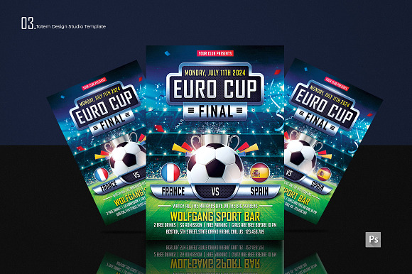 EURO CUP FLYER in Flyer Templates - product preview 3