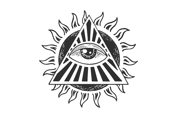 Eye of Providence sketch vector