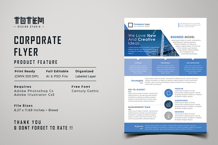 CORPORATE FLYER in Flyer Templates - product preview 8