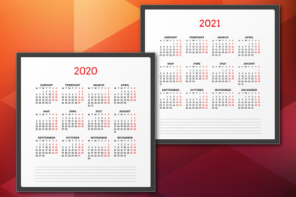 Monthly Planner 2020 in Stationery Templates - product preview 4