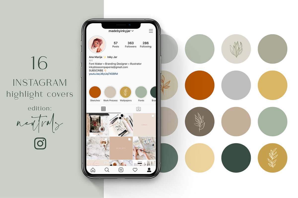 Instagram Highlight Covers-Neutrals in Instagram Templates - product preview 8