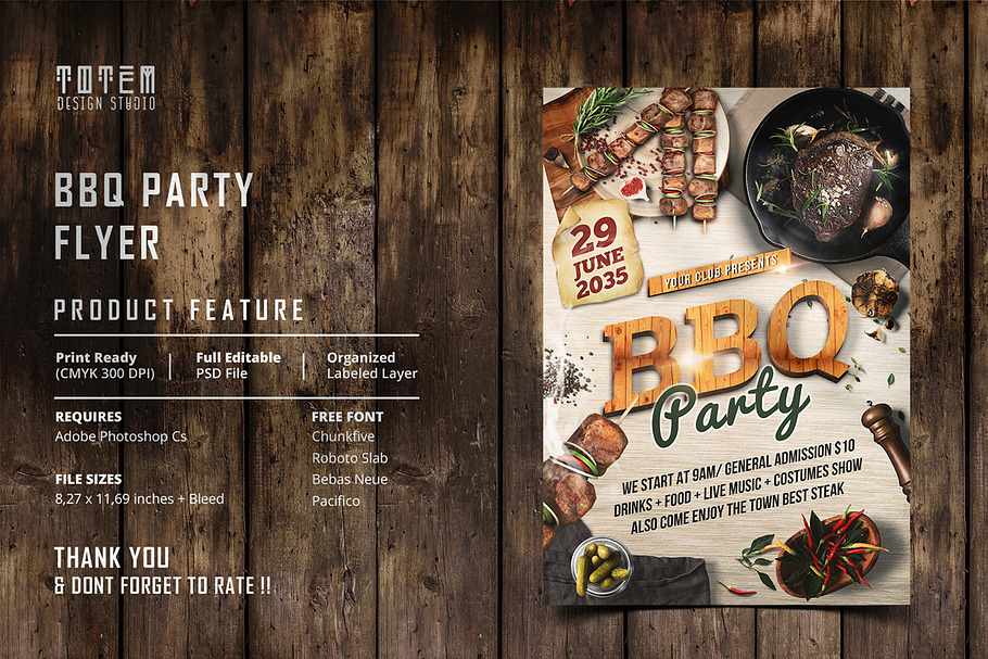 BBQ PARTY FLYER in Flyer Templates - product preview 8