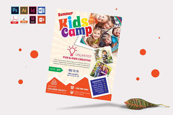 Kids Summer Camp Flyer Vol-08 in Flyer Templates - product preview 2