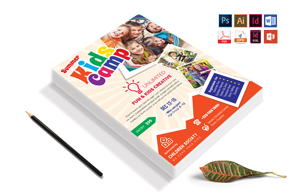 Kids Summer Camp Flyer Vol-08 in Flyer Templates - product preview 3