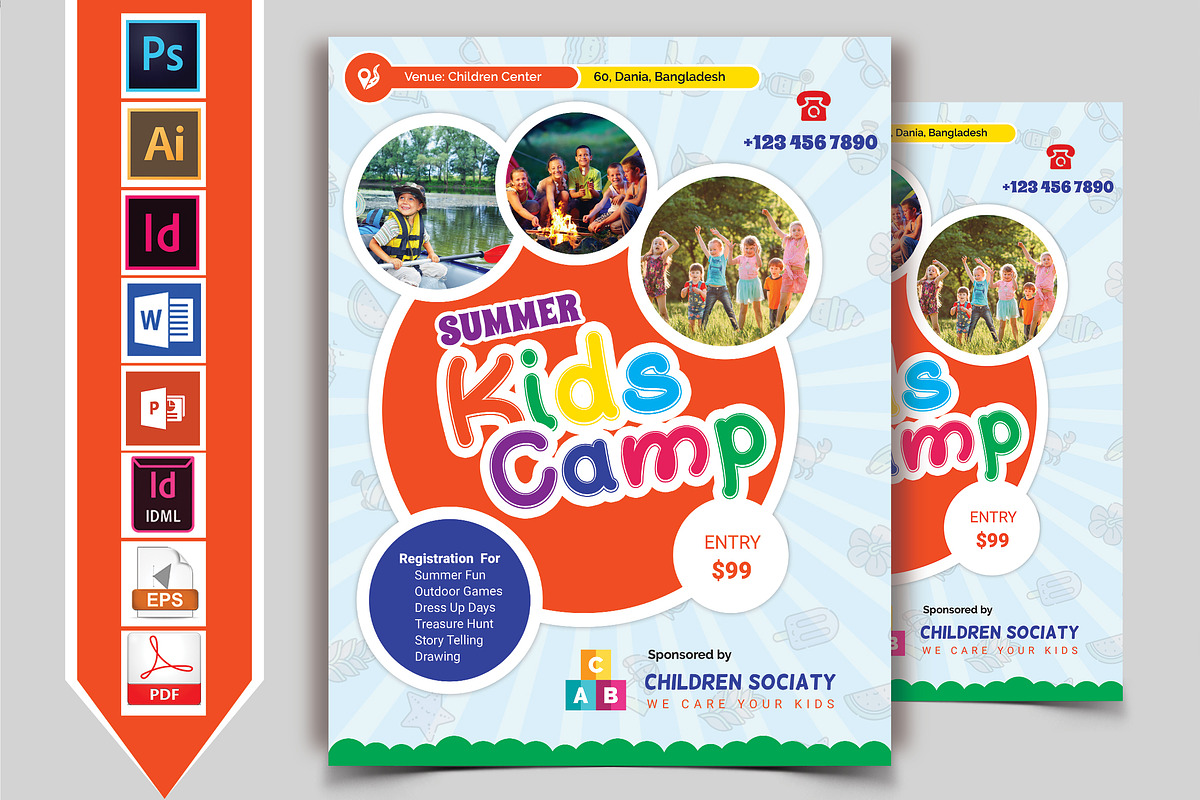 Kids Summer Camp Flyer Vol-07 in Flyer Templates - product preview 8