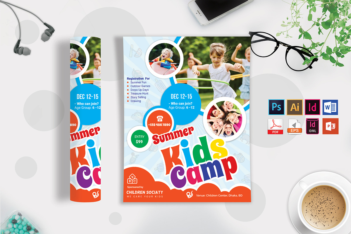 Kids Summer Camp Flyer Vol-04 in Flyer Templates - product preview 8