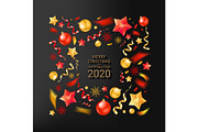 3 new year greeting cards