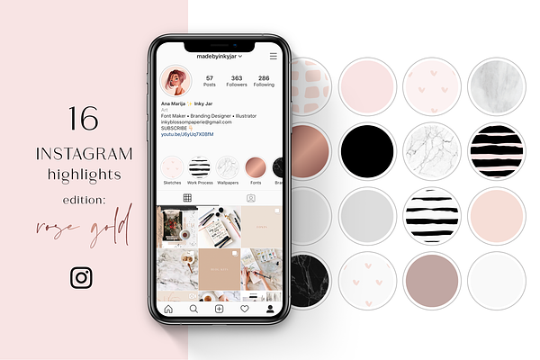 Instagram Highlight Covers-Rose Gold