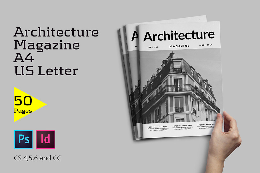 Architecture Magazine in Magazine Templates - product preview 8