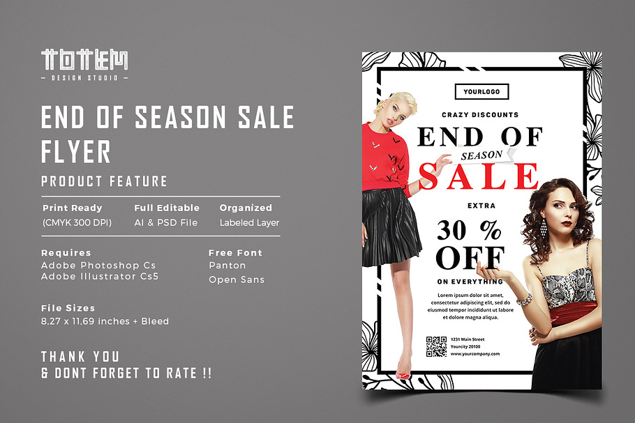 END OF SEASON SALE 1 in Flyer Templates - product preview 8