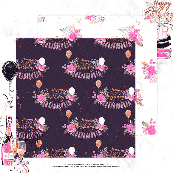 Fashion Birthday Paper Pack in Patterns - product preview 2