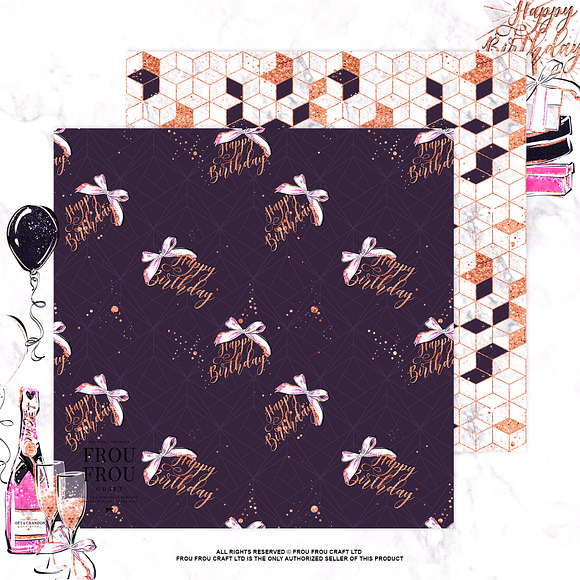 Fashion Birthday Paper Pack in Patterns - product preview 3
