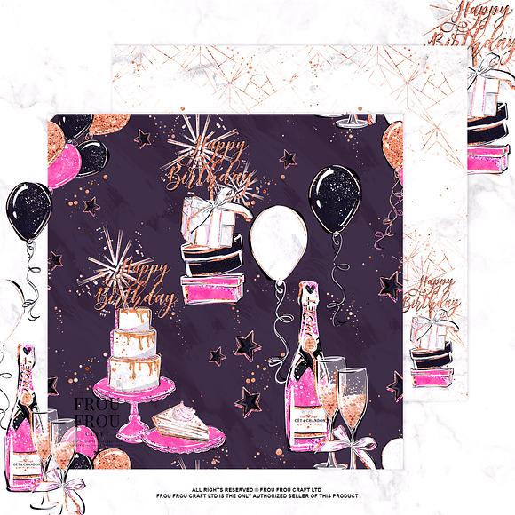Fashion Birthday Paper Pack in Patterns - product preview 4