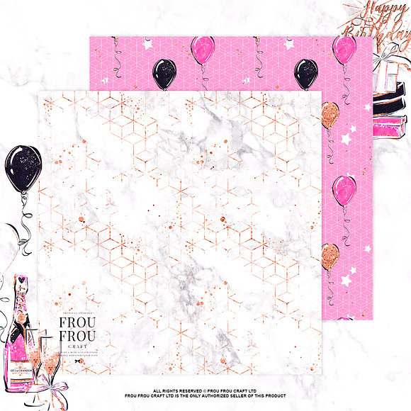 Fashion Birthday Paper Pack in Patterns - product preview 5