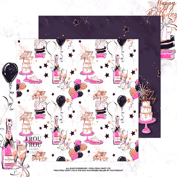 Fashion Birthday Paper Pack in Patterns - product preview 6