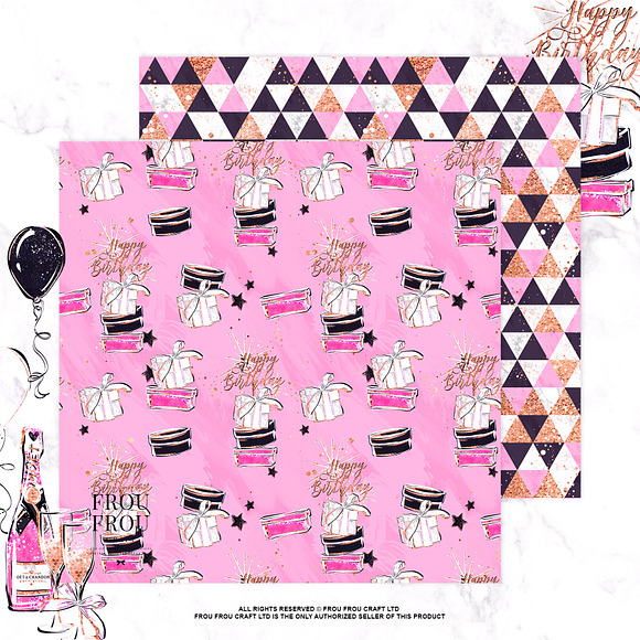 Fashion Birthday Paper Pack in Patterns - product preview 7