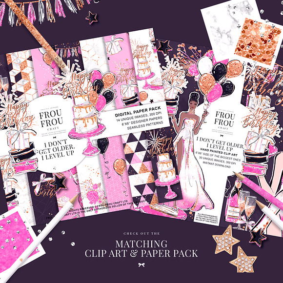 Fashion Birthday Paper Pack in Patterns - product preview 8