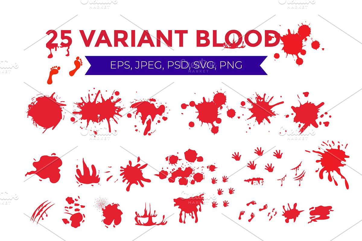 25 Varian Blood Splash,Splatter Drip in Objects - product preview 8
