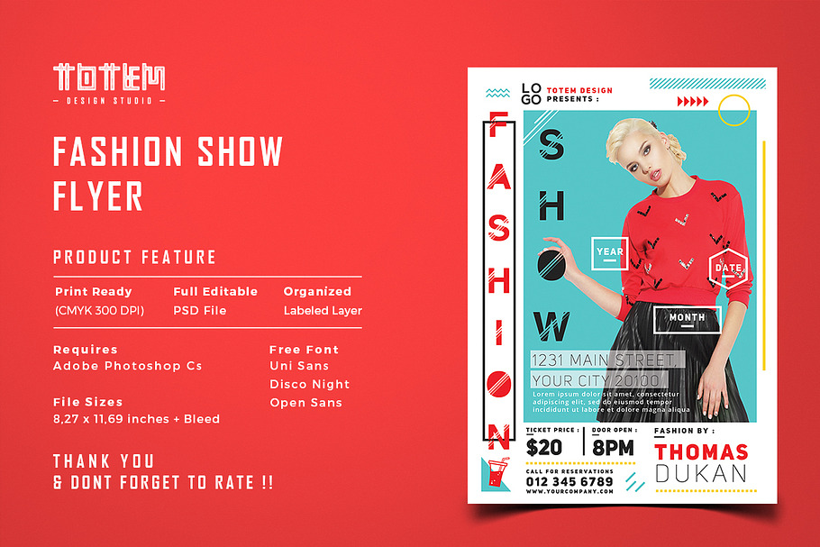 FASHION SHOW FLYER in Flyer Templates - product preview 8