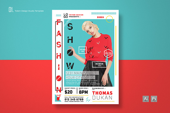 FASHION SHOW FLYER in Flyer Templates - product preview 1