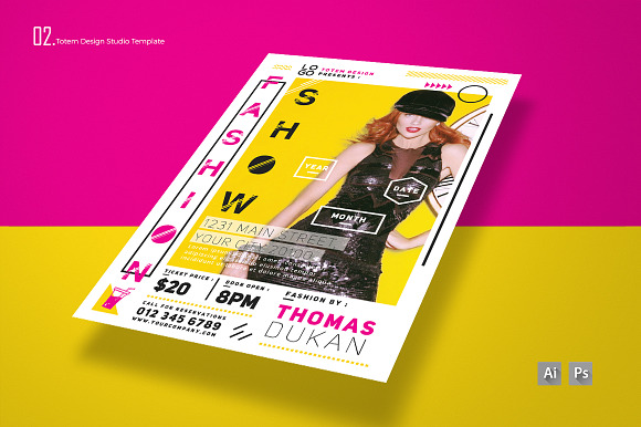 FASHION SHOW FLYER in Flyer Templates - product preview 2
