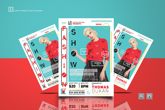FASHION SHOW FLYER in Flyer Templates - product preview 3