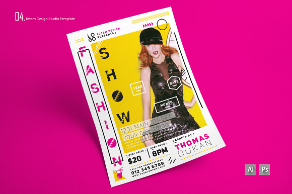 FASHION SHOW FLYER in Flyer Templates - product preview 4
