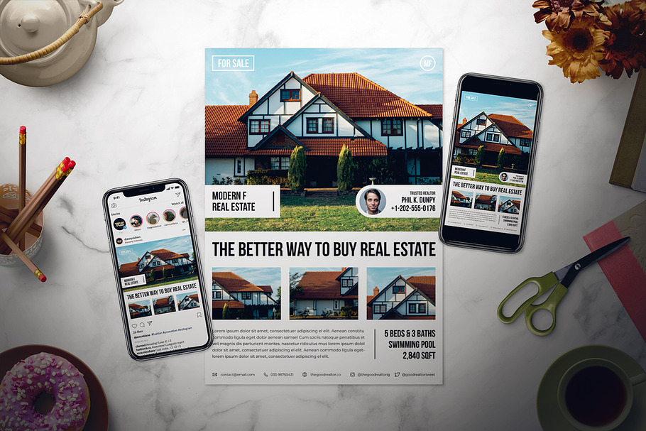 Real Estate Flyer Set in Flyer Templates - product preview 8