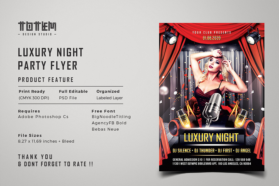 LUXURY NIGHT PARTY FLYER in Flyer Templates - product preview 8