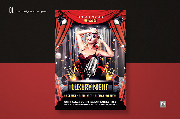 LUXURY NIGHT PARTY FLYER in Flyer Templates - product preview 1