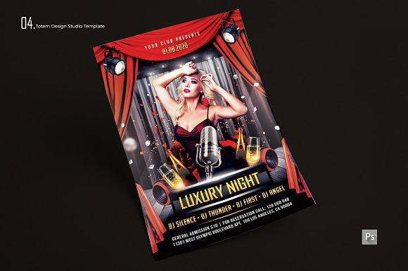 LUXURY NIGHT PARTY FLYER in Flyer Templates - product preview 4