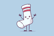 Happy Sock Character