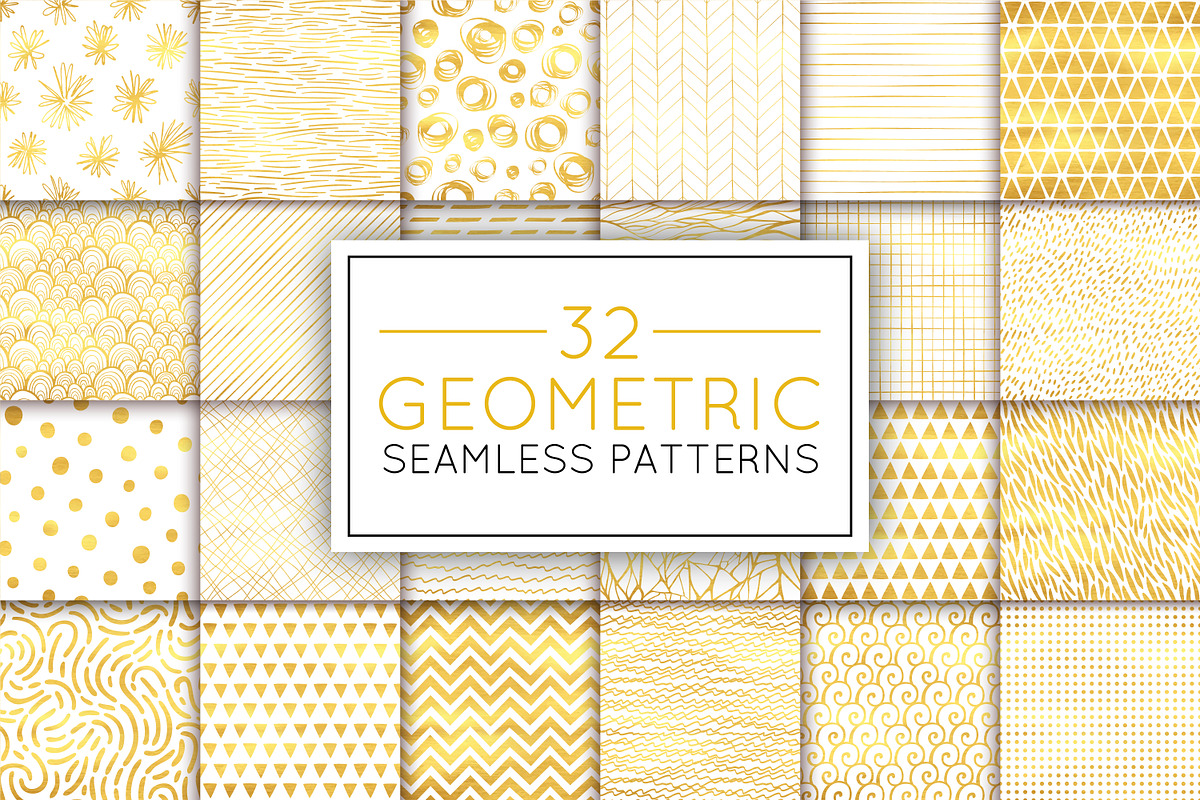 32 golden seamless patterns set in Patterns - product preview 8