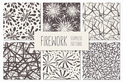 Firework. Seamless Patterns Set 2