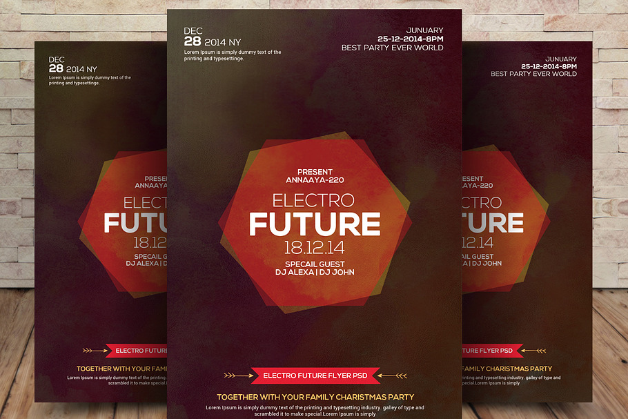 Electro Future Flyer in Flyer Templates - product preview 8