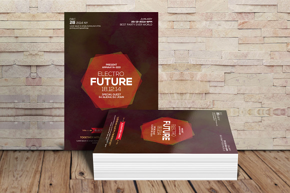 Electro Future Flyer in Flyer Templates - product preview 2