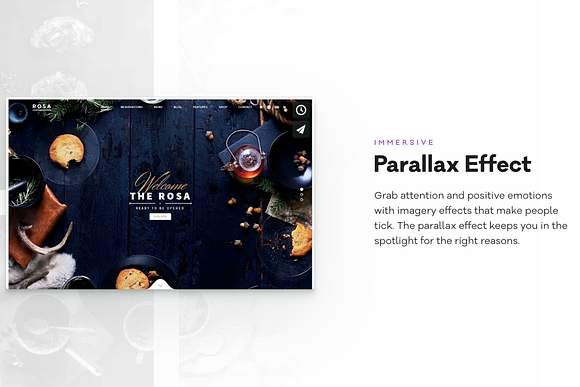 ROSA - Restaurant WordPress Theme in WordPress Business Themes - product preview 1