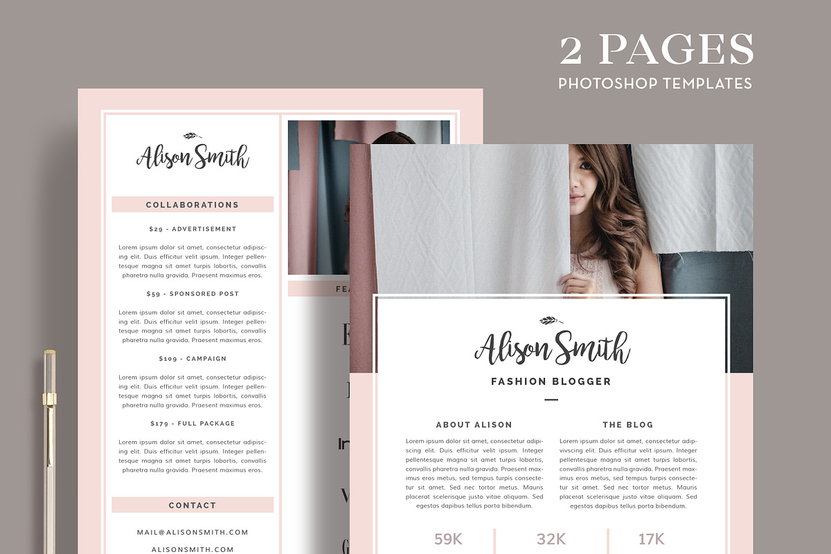 Media Kit for Bloggers BM002 in Flyer Templates - product preview 8