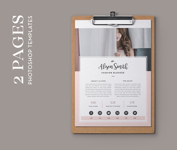 Media Kit for Bloggers BM002 in Flyer Templates - product preview 1