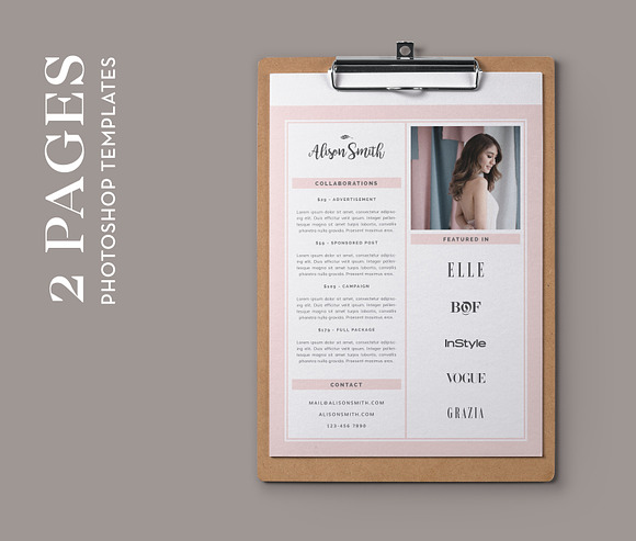 Media Kit for Bloggers BM002 in Flyer Templates - product preview 2