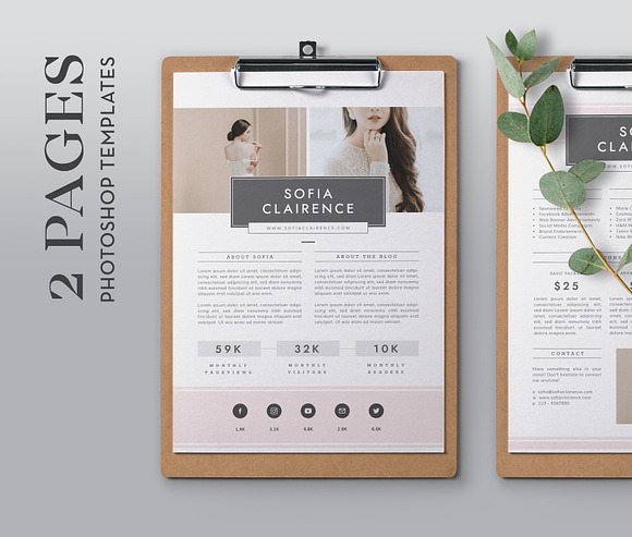 Media Kit for Blogger BM003 in Flyer Templates - product preview 1