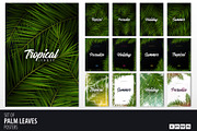 Tropical Palm Leaves posters.